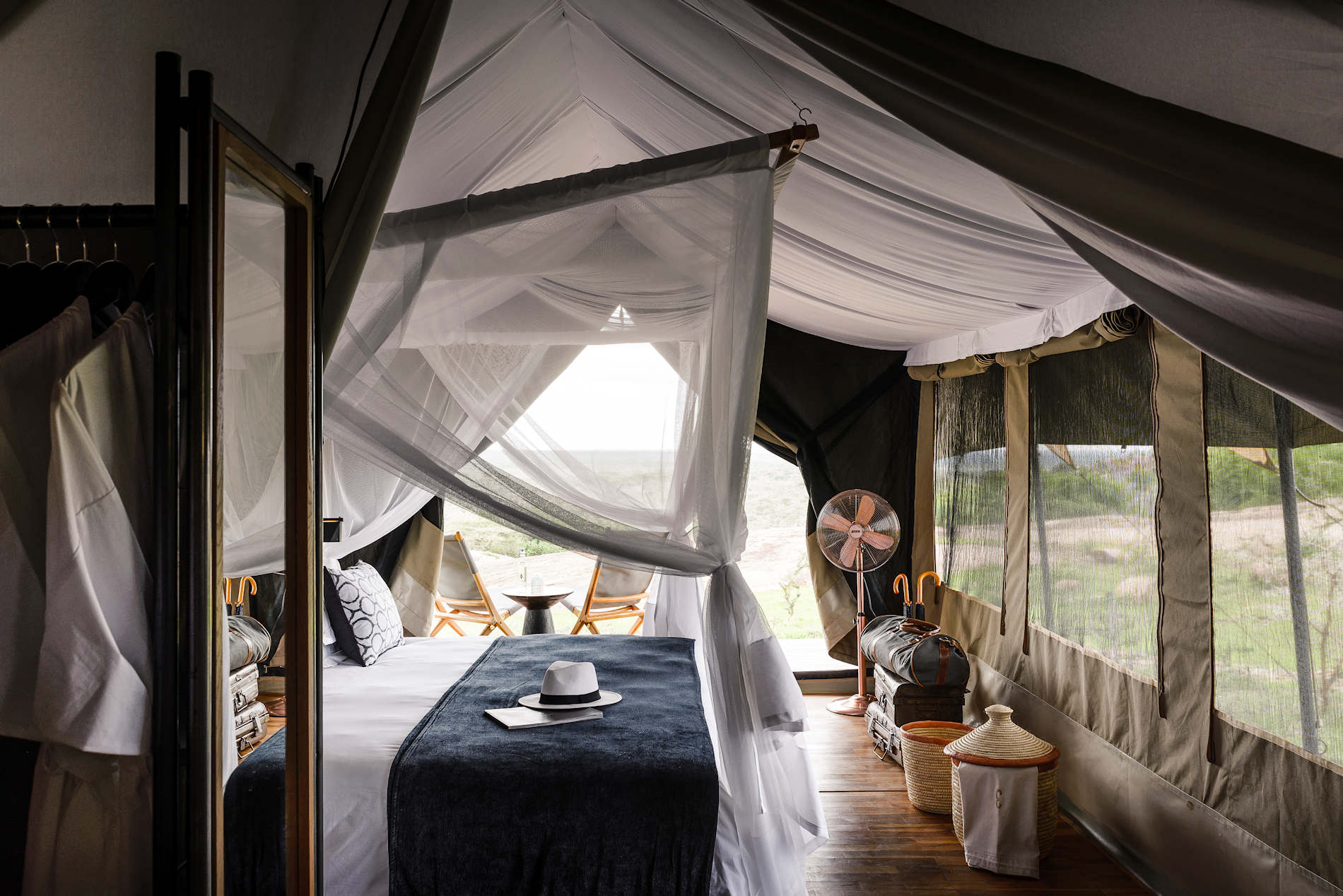 Schlafzimmer, Sanctuary Kichakani Serengeti Camp, Tansania